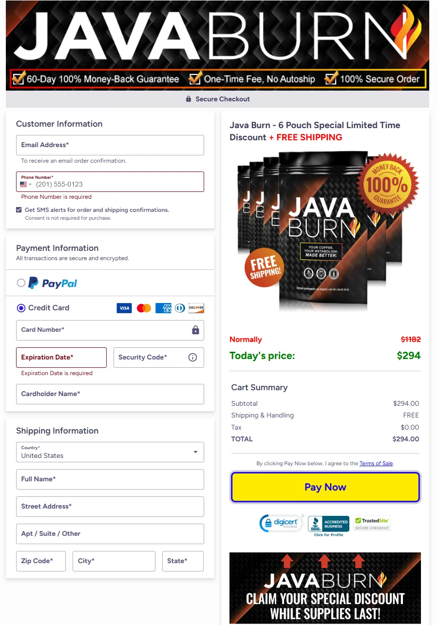Java Burn Buy now